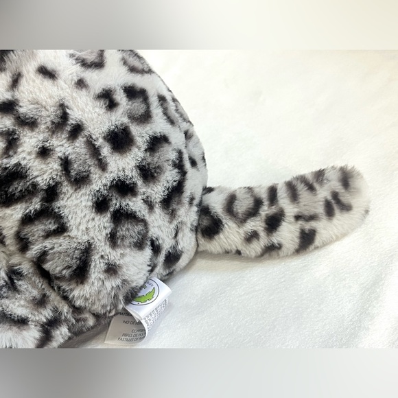 Animal Adventure White Gray & Black Leopard Print Plush 18” Soft Stuffed Animal - Picture 7 of 16